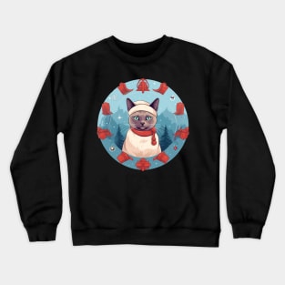 Burmese Cat Xmas, Love Cats Crewneck Sweatshirt